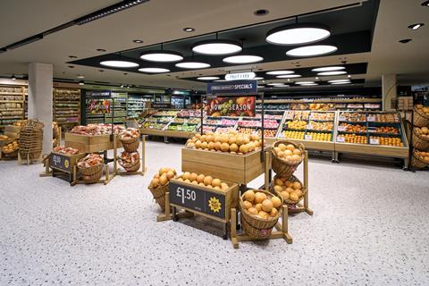 Seasonal vegetables in M&S's Pantheon store